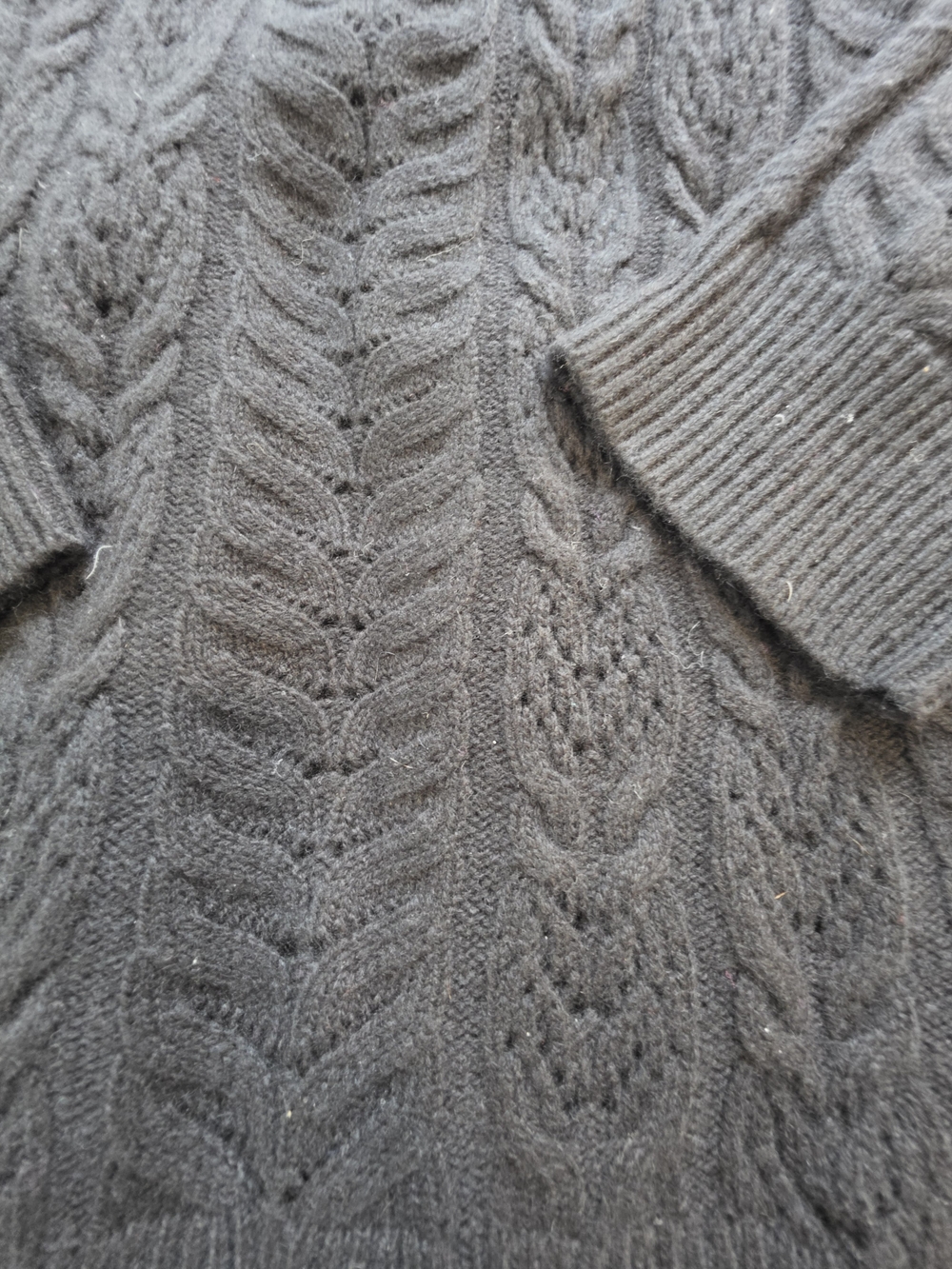 Lauren Ralph Lauren Black Cable Knit Turtleneck Size 2X - Picture 5 of 7